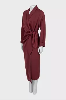 Wrap dress with long sleeves