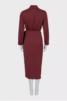 Wrap dress with long sleeves
