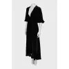 Velour Wrap Maxi Dress