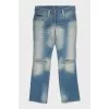 Ripped flared jeans