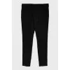 Black tapered wool trousers