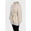 Cashmere coat with hood