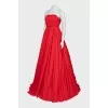 Red off shoulder dress with tag