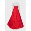 Red off shoulder dress with tag