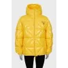 Oversized yellow down jacket