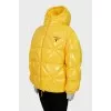 Oversized yellow down jacket