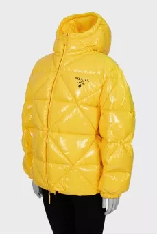Oversized yellow down jacket