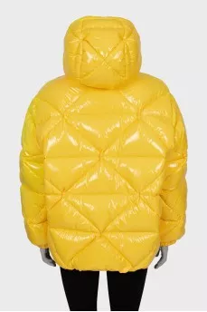 Oversized yellow down jacket