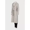Wool beige coat with belt