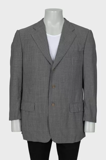 Men's gray jacket with a small print
