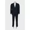 Men's Blue Checkered Suit