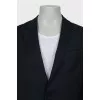 Men's Blue Checkered Suit