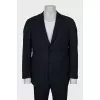 Men's Blue Checkered Suit