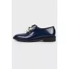 Patent blue shoes