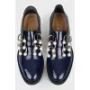 Patent blue shoes