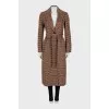 Checkered coat with tag