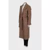 Checkered coat with tag