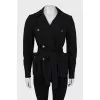 Wool jacket with belt