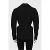 Wool jacket with belt