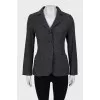 Fitted jacket in wool and cashmere