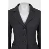 Fitted jacket in wool and cashmere