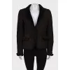 Brown fitted sheepskin coat