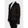 Brown fitted sheepskin coat