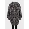 Loose-fitting coat with print