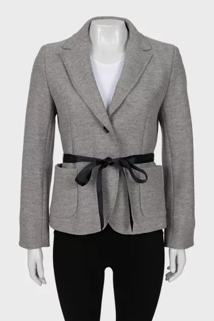 Fitted jacket in grey
