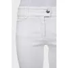 White mid rise skinny jeans