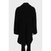 Loose-fitting coat with belt