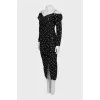 Dress with a printed slit