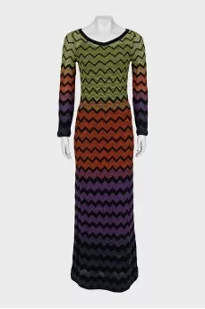 Mixed Color Maxi Dress