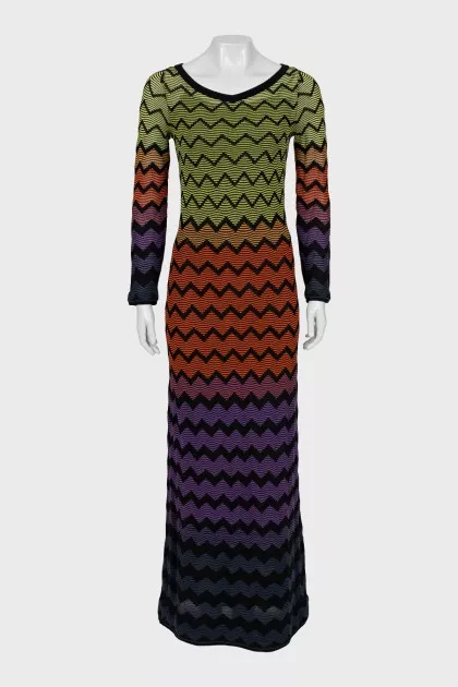 Mixed Color Maxi Dress