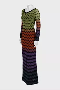 Mixed Color Maxi Dress