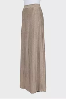 Knitted maxi skirt with lurex