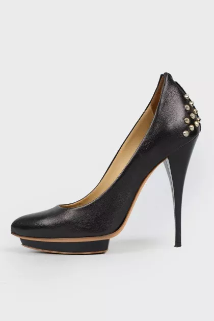 Black spiked shoes