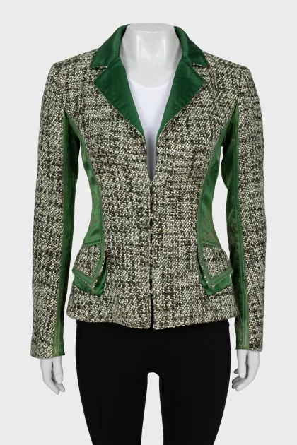 Fitted jacket with print
