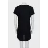 Silk dress with short sleeves