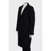 Black coat with patch pockets