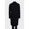 Black coat with patch pockets