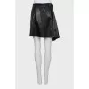 Black eco-leather skirt