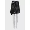 Black eco-leather skirt