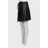 Black eco-leather skirt