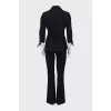 Wool suit with patch pockets