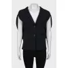 Black vest with accent shoulders