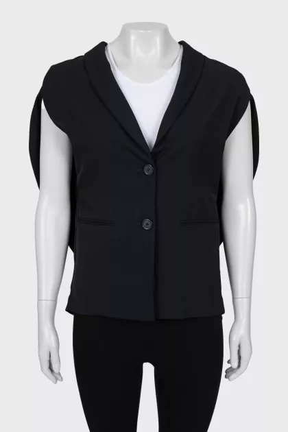 Black vest with accent shoulders