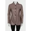 Brown leather jacket