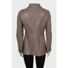 Brown leather jacket