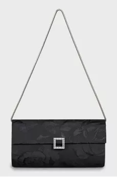 Textile clutch in floral print